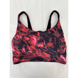 Lululemon Nulu Front Darting Yoga Bra Sz 8 B/C Intensity Pink Blossom EUC